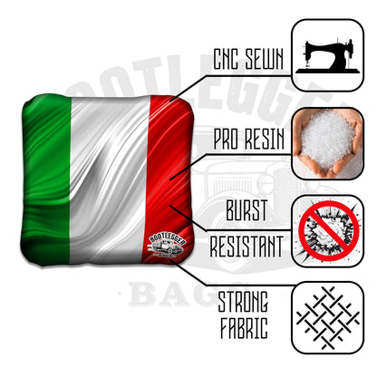 Italian and American Flag Cornhole Bags