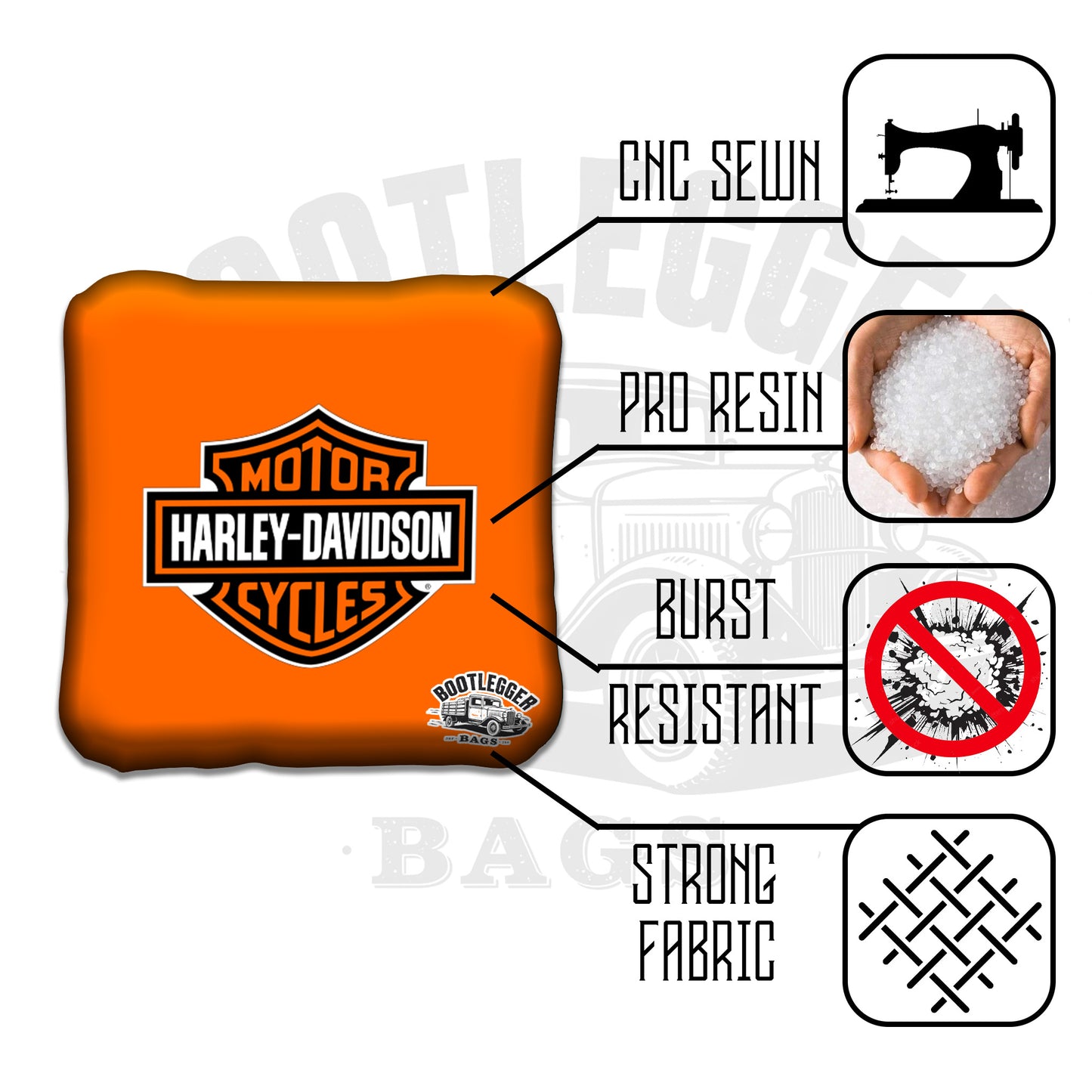 Harley Davidson Cornhole Bags