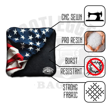RWB American Flag Cornhole Bags