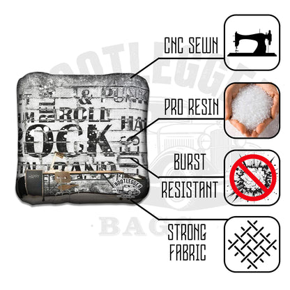 Rock N Roll Themed Cornhole Bags