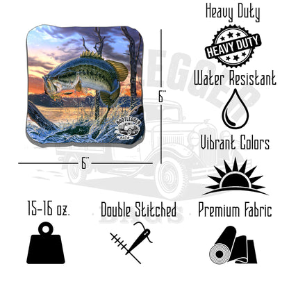 Bass Fishing Cornhole Bags