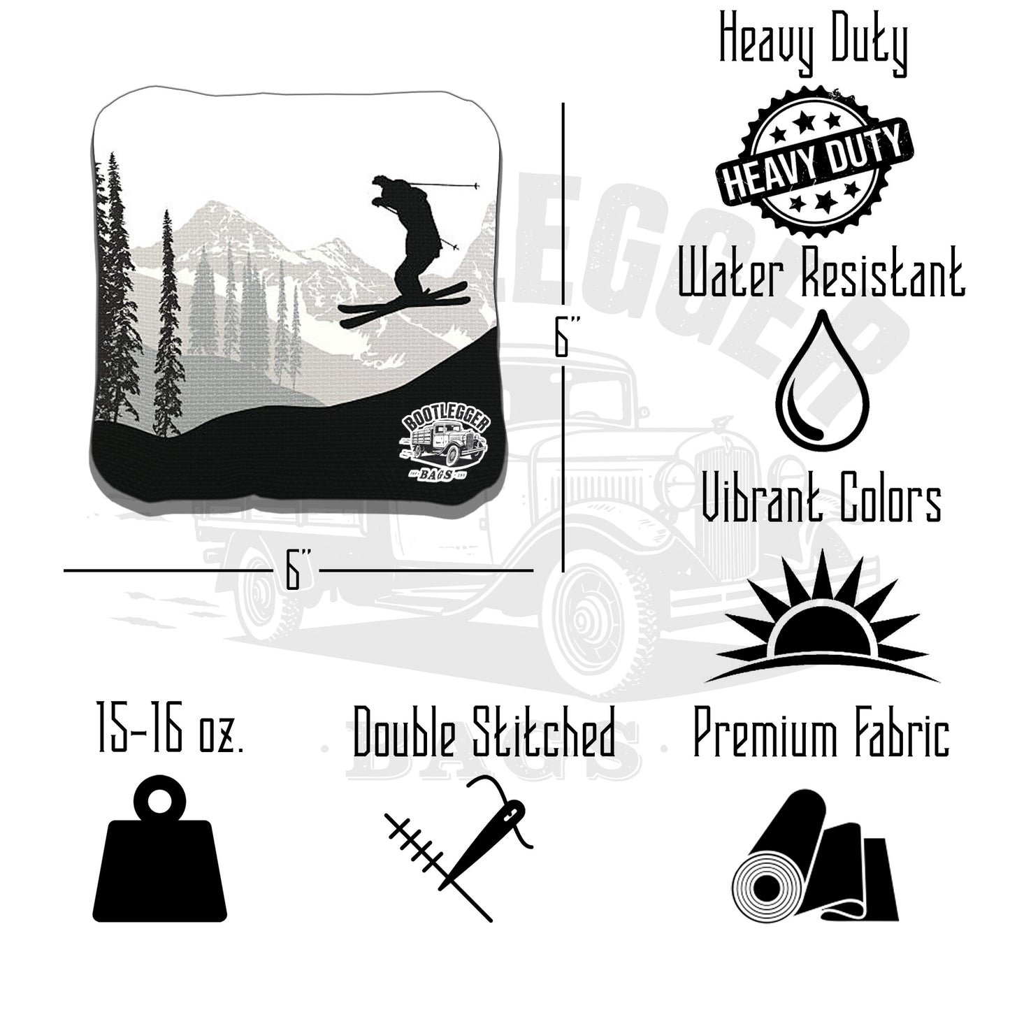 Skiing Cornhole Bags