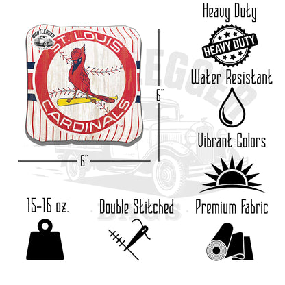 St Louis Cardinals Retro Logo Fan Art Cornhole Bags