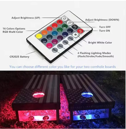 16 Color Changeable Cornhole Hole Lights