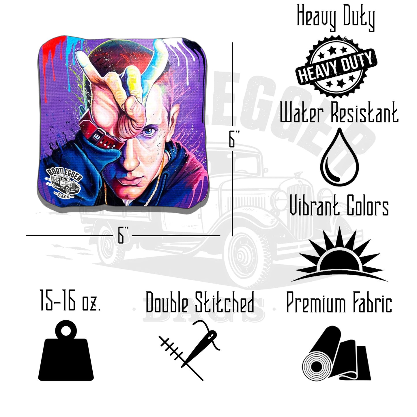 Eminem Fan Art Cornhole Bags