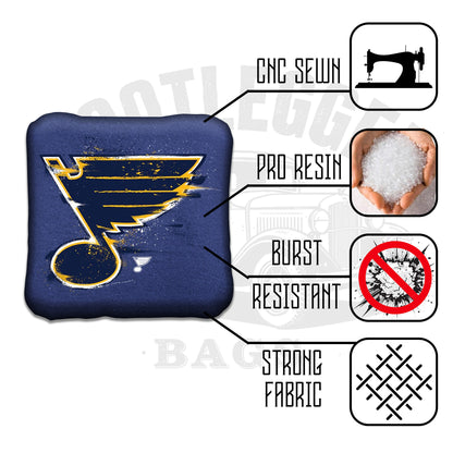 St Louis Blues Fan Art Cornhole Bags