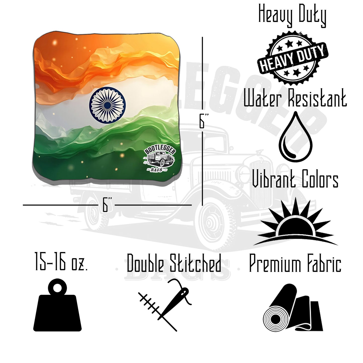 Indian and American Flag Cornhole Bags