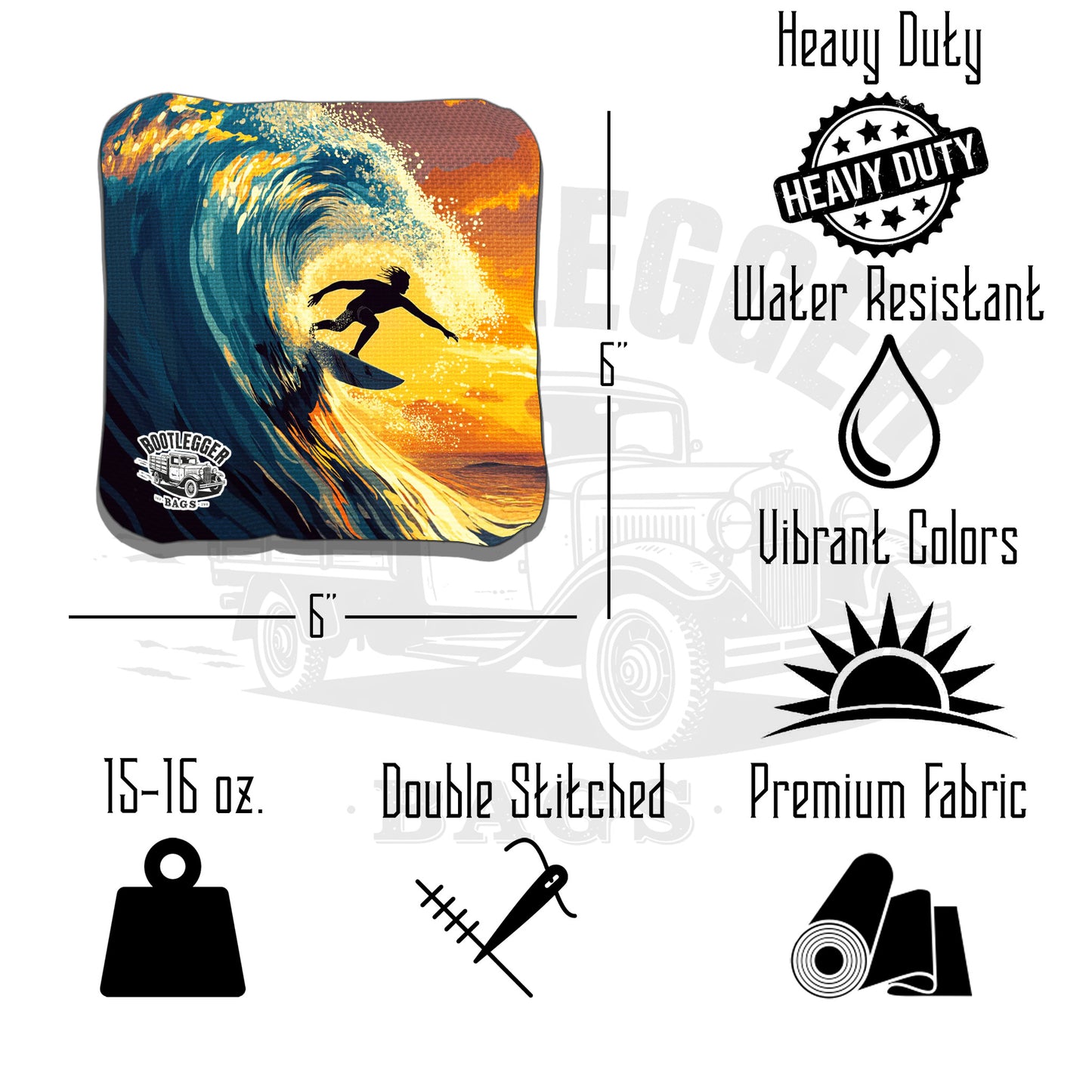 Surfing Cornhole Bags