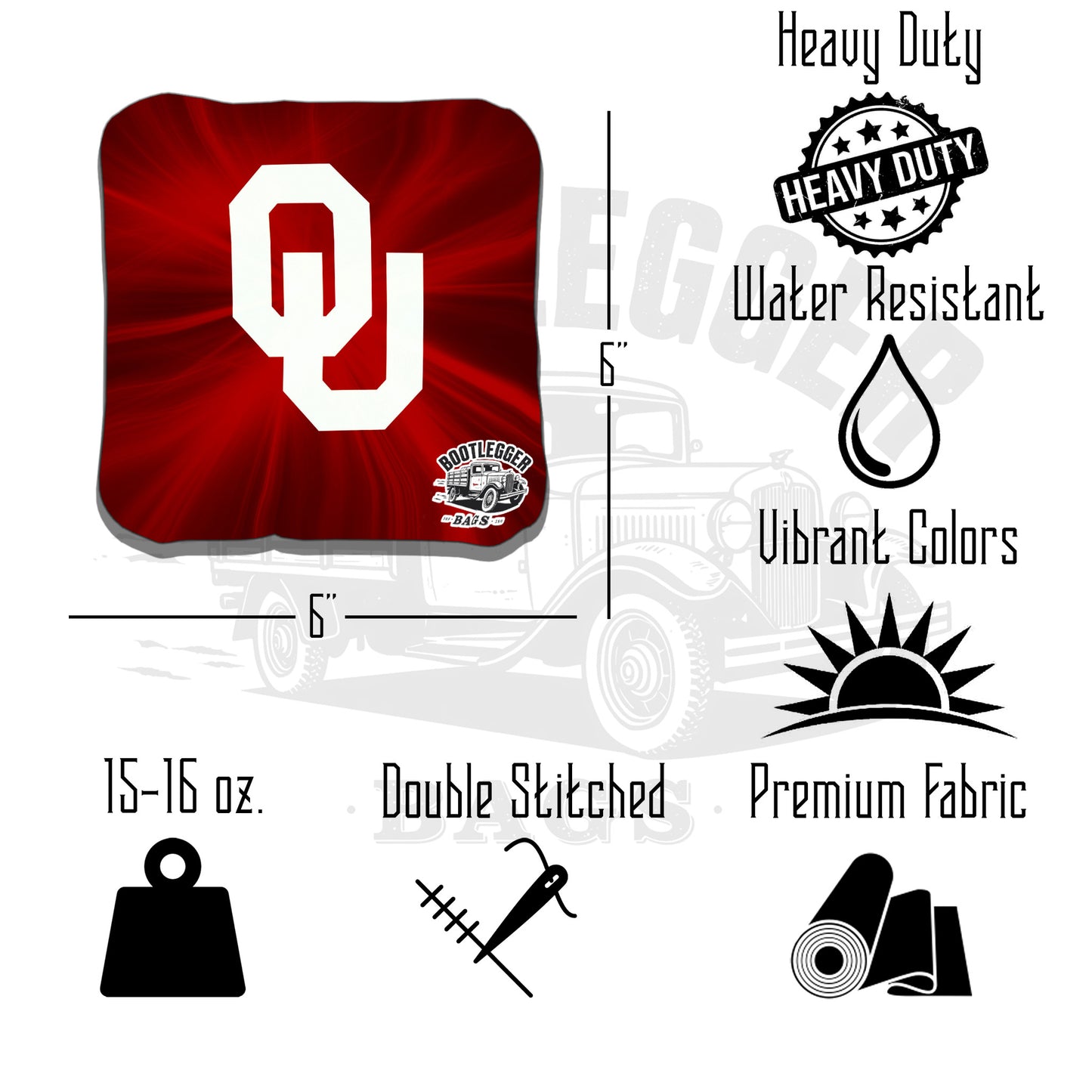 Oklahoma Sooners Cornhole Bags