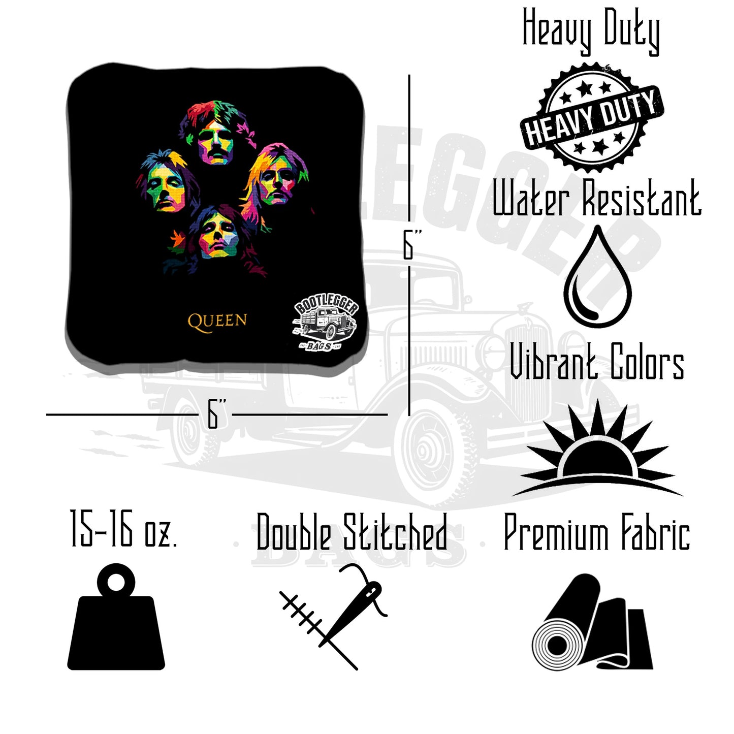 Queen Fan Art Cornhole Bags