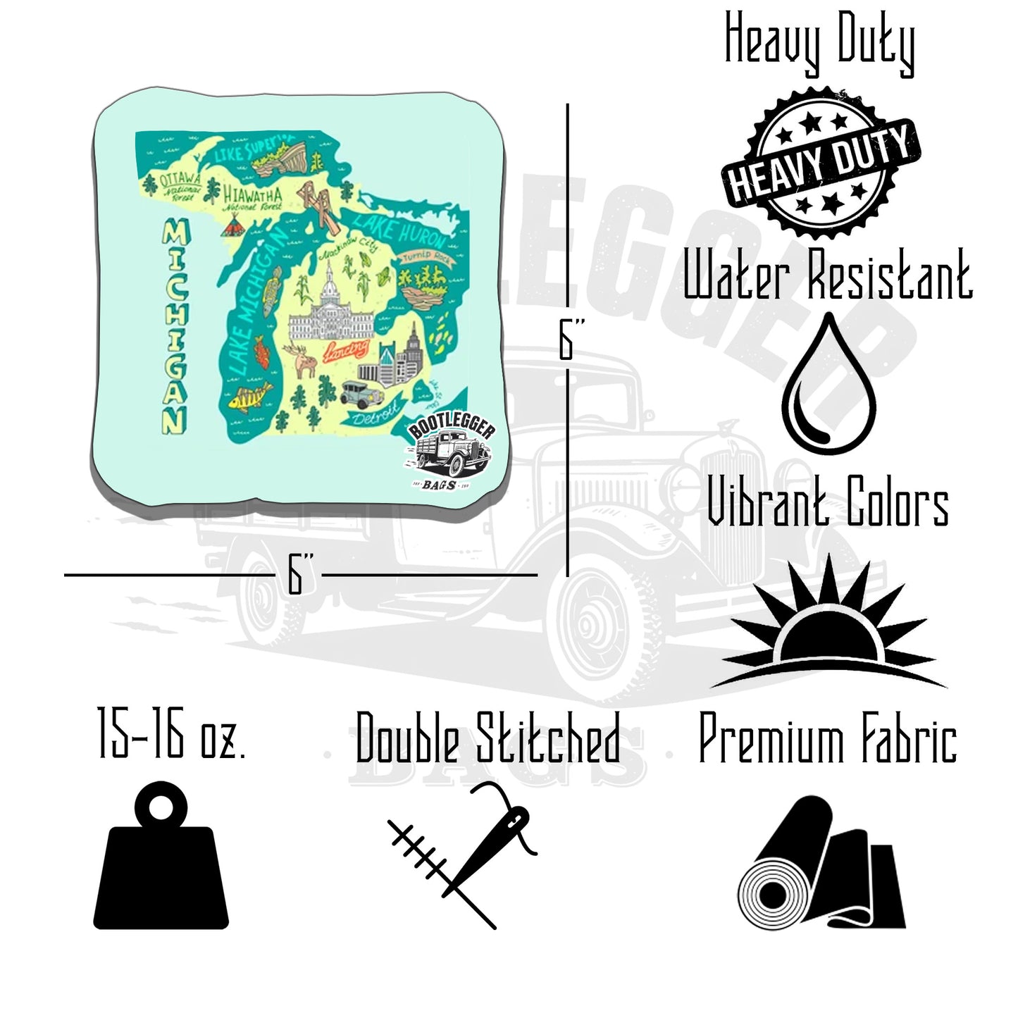 Michigan Pride Cornhole Bags