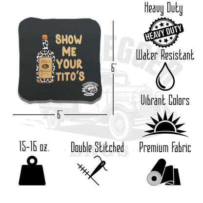 Titos Vodka Fan Art Cornhole Bags