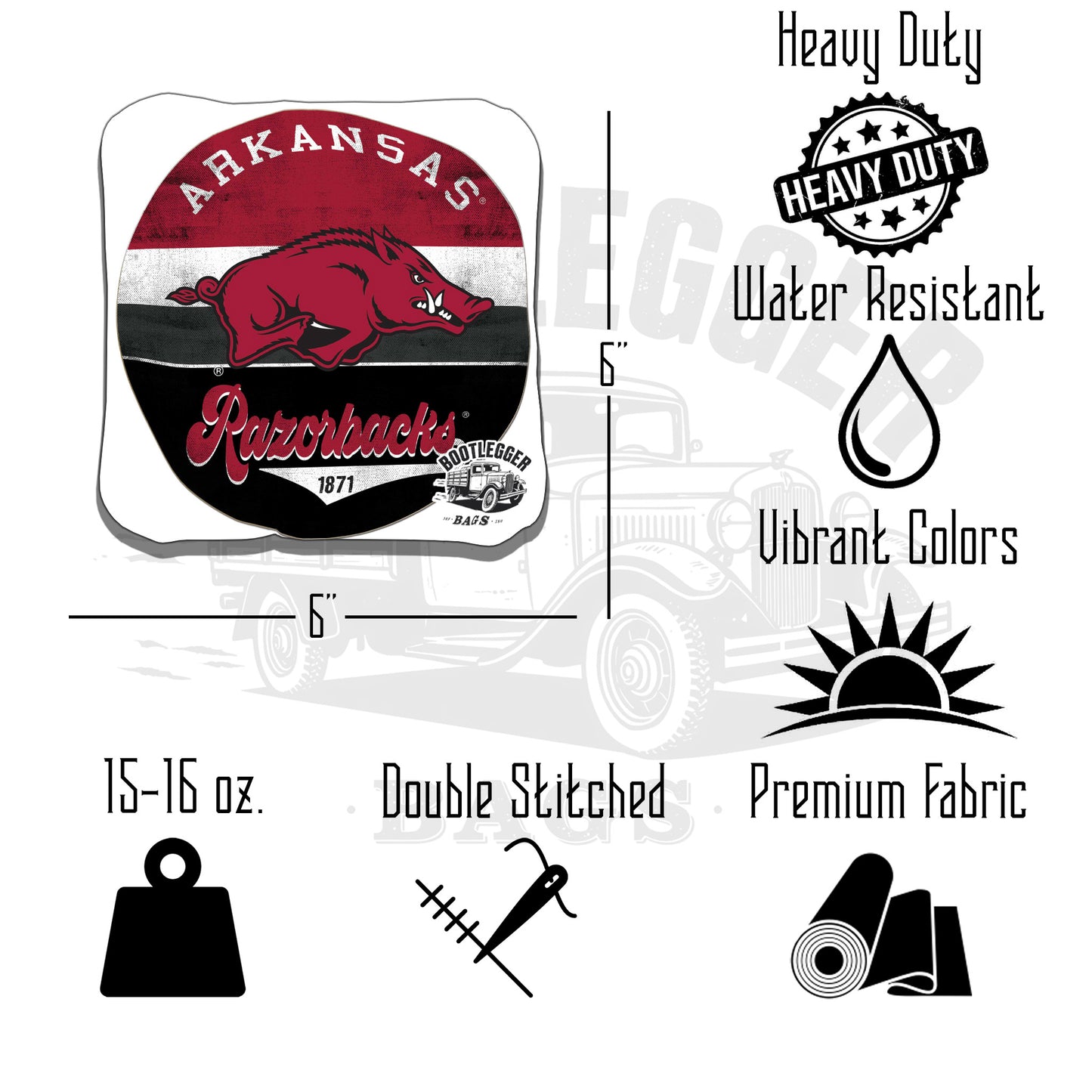 Arkansas Razorbacks Cornhole Bags