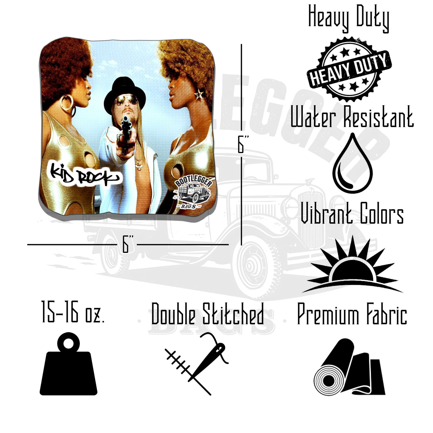 Kid Rock Fan Art Cornhole Bags