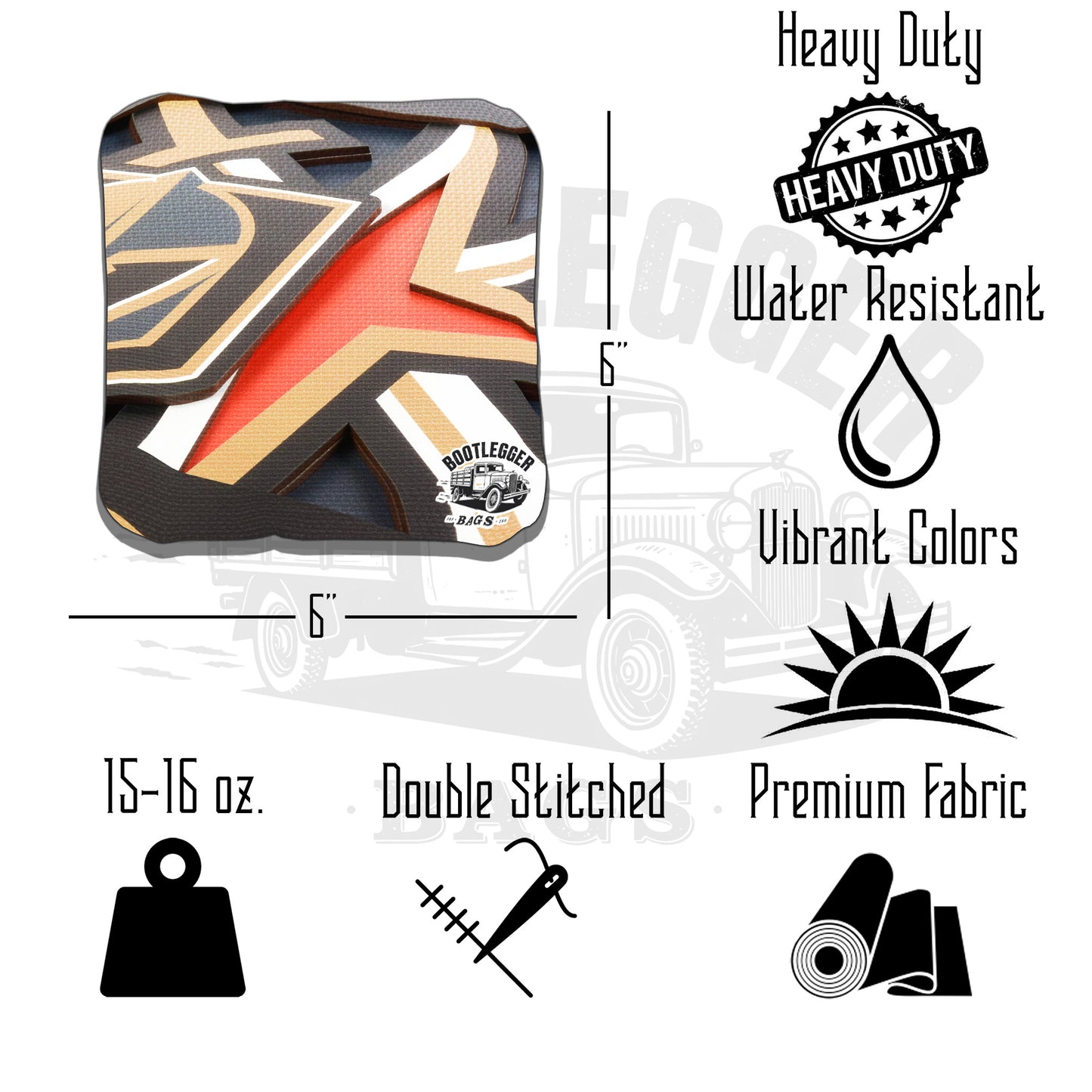 Vegas Golden Knights Fan Art Cornhole Bags