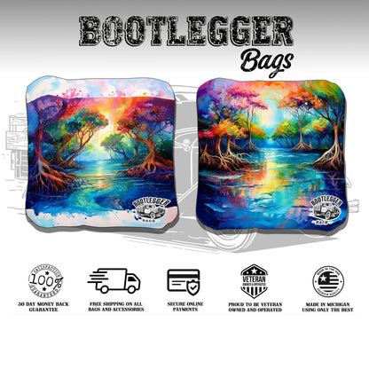 Watercolor Mangroves Cornhole Bags