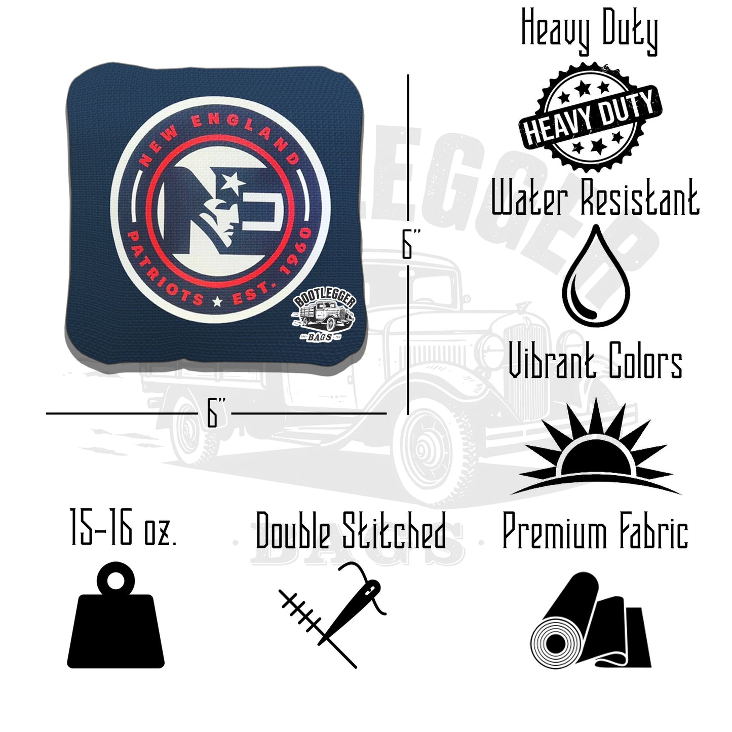 New England Patriots Fan Art Cornhole Bags