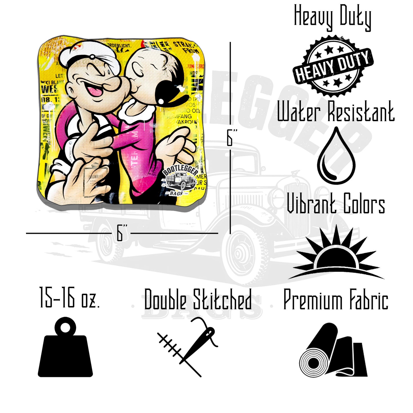 Popeye Fan Art Cornhole Bags