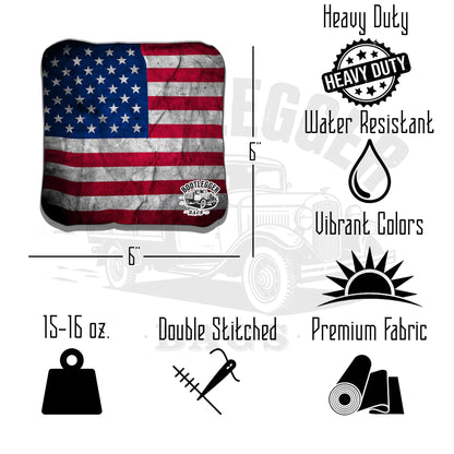 RWB American Flag Cornhole Bags
