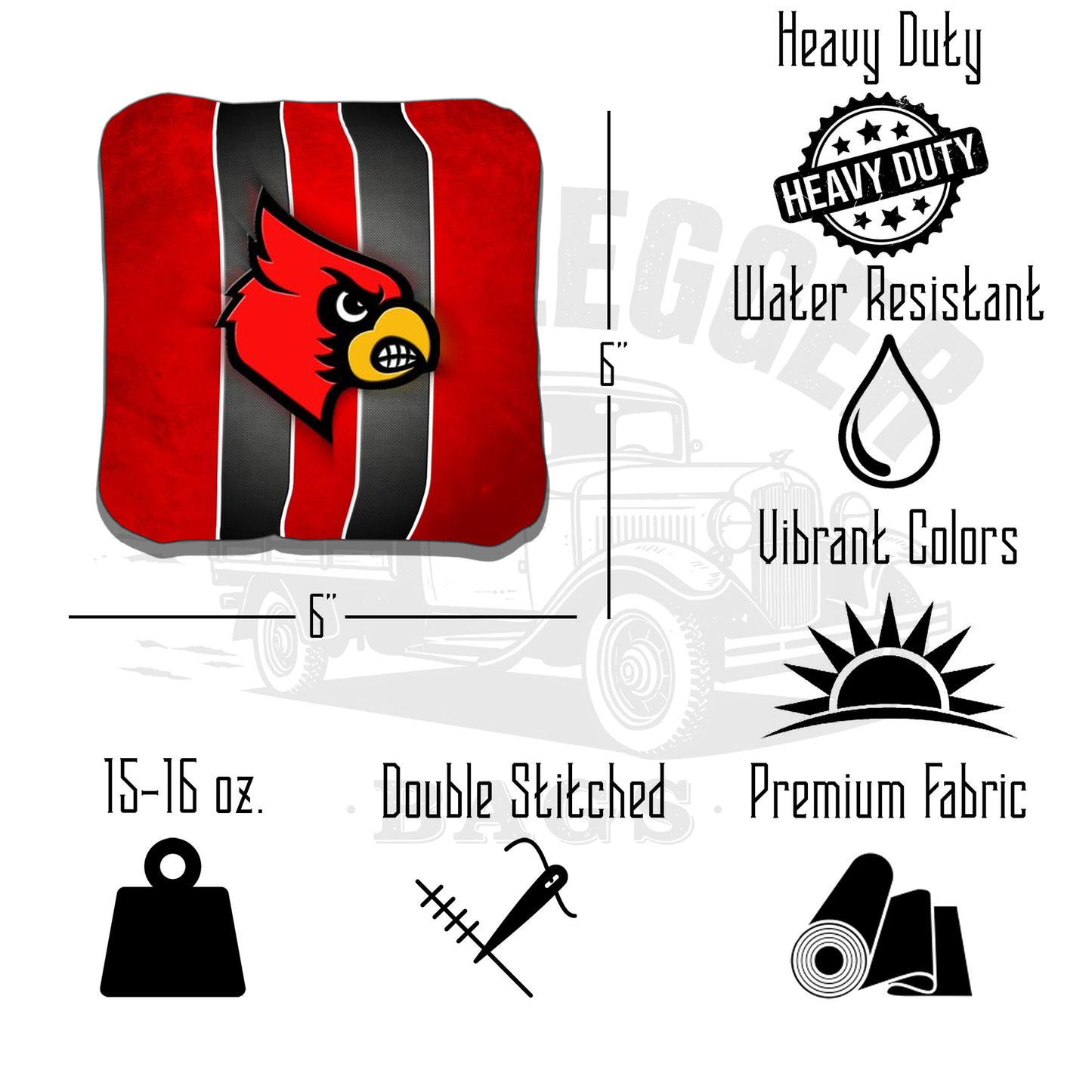 Louisville Cardinals Cornhole Bags