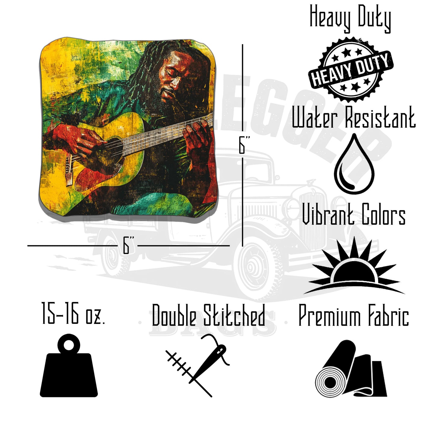 Reggae Themed Cornhole Bags