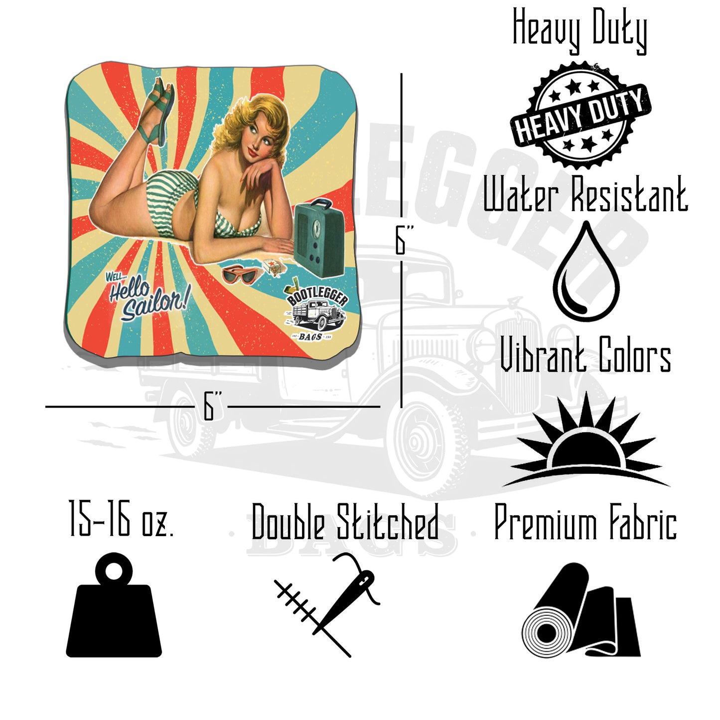 Pin-Up Girls Retro Cornhole Bags