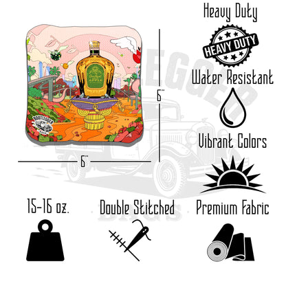 Crown Royal Apple Fan Art Cornhole Bags