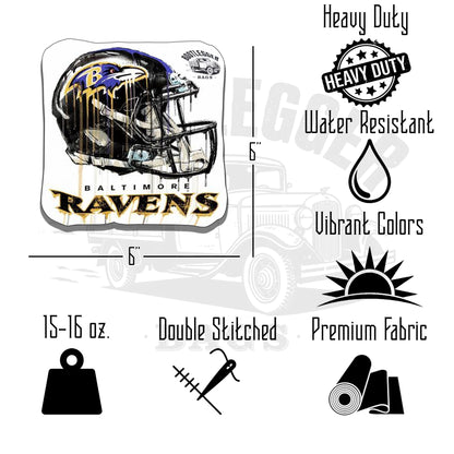 Baltimore Ravens Fan Art Cornhole Bags
