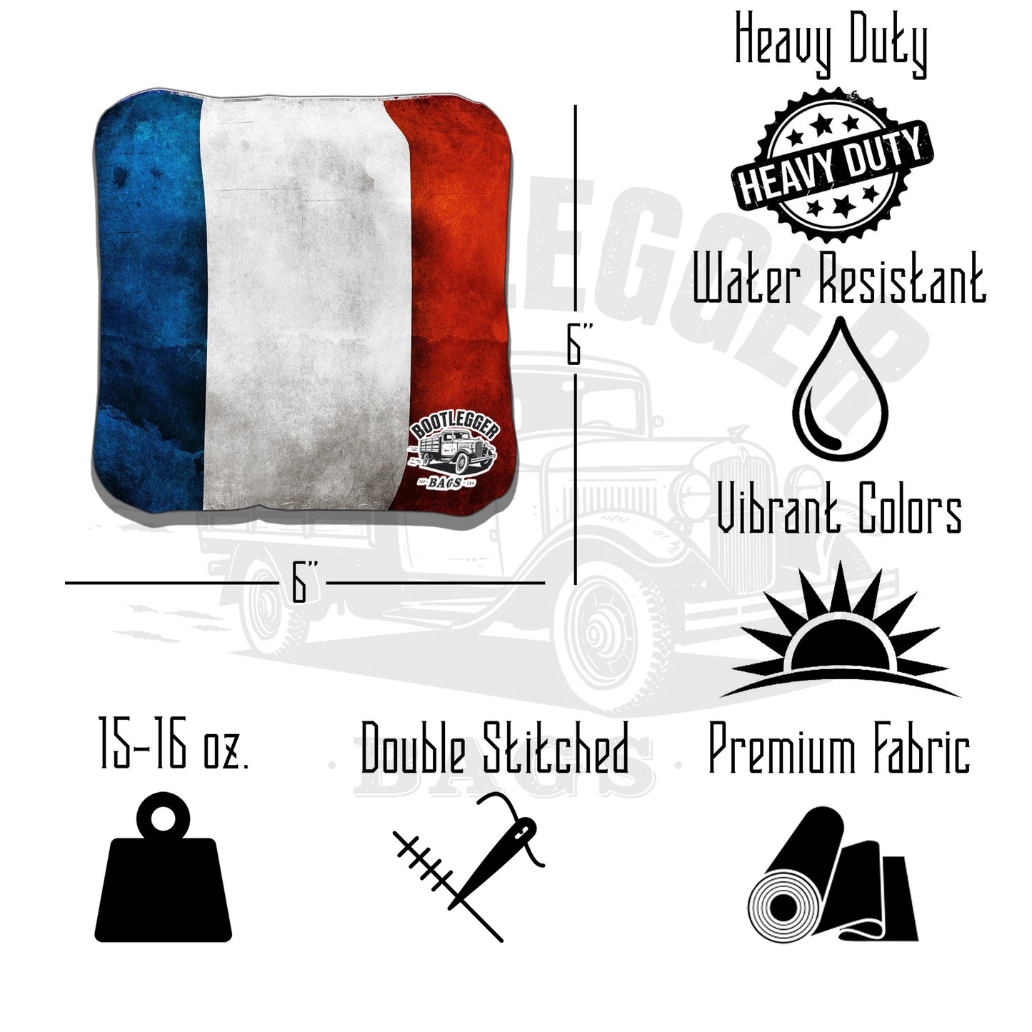 French Flag Cornhole Bags