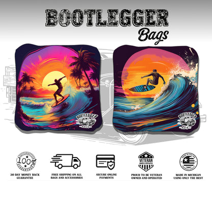 Surfing in Paradise Cornhole Bags