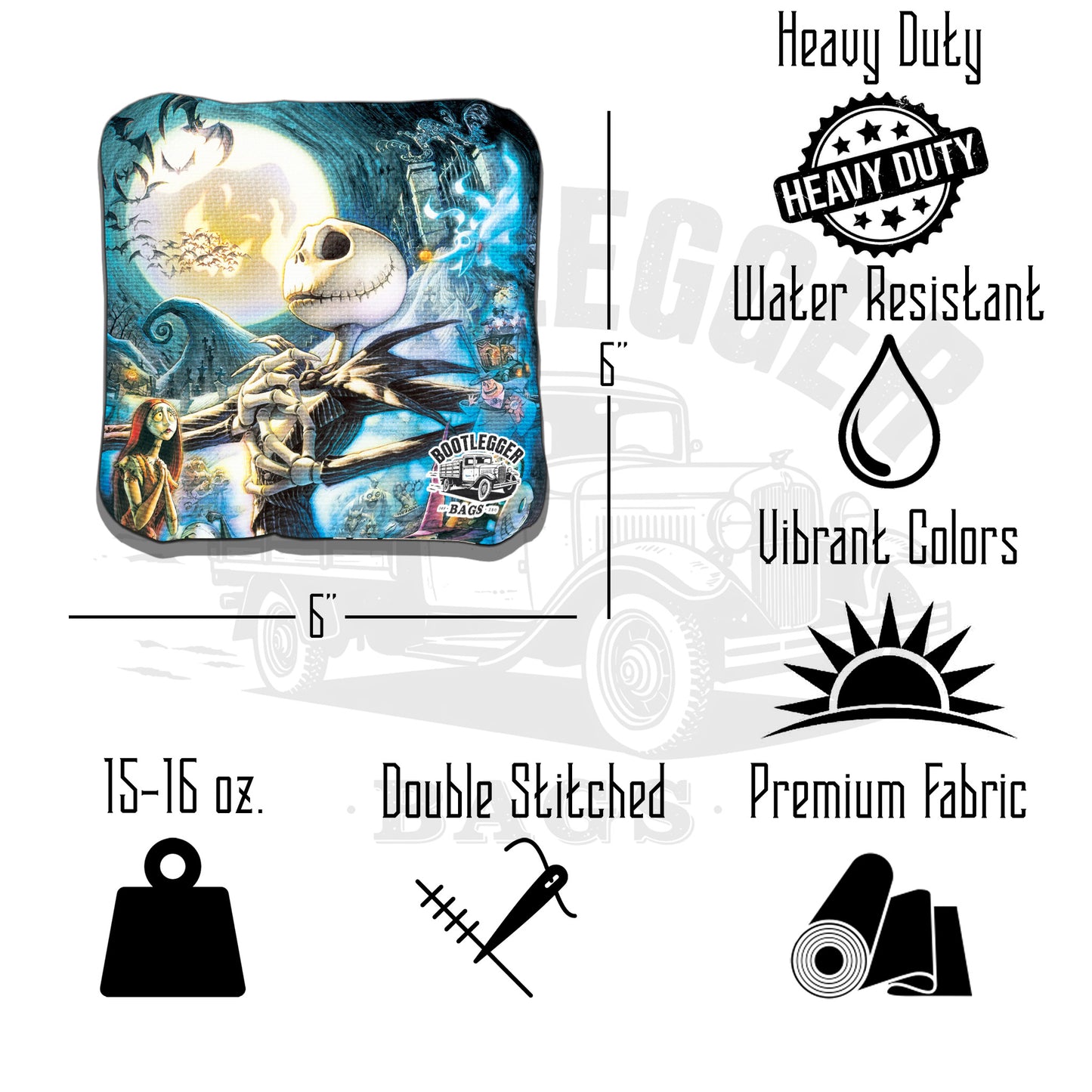 Nightmare Before Christmas Fan Art Cornhole Bags