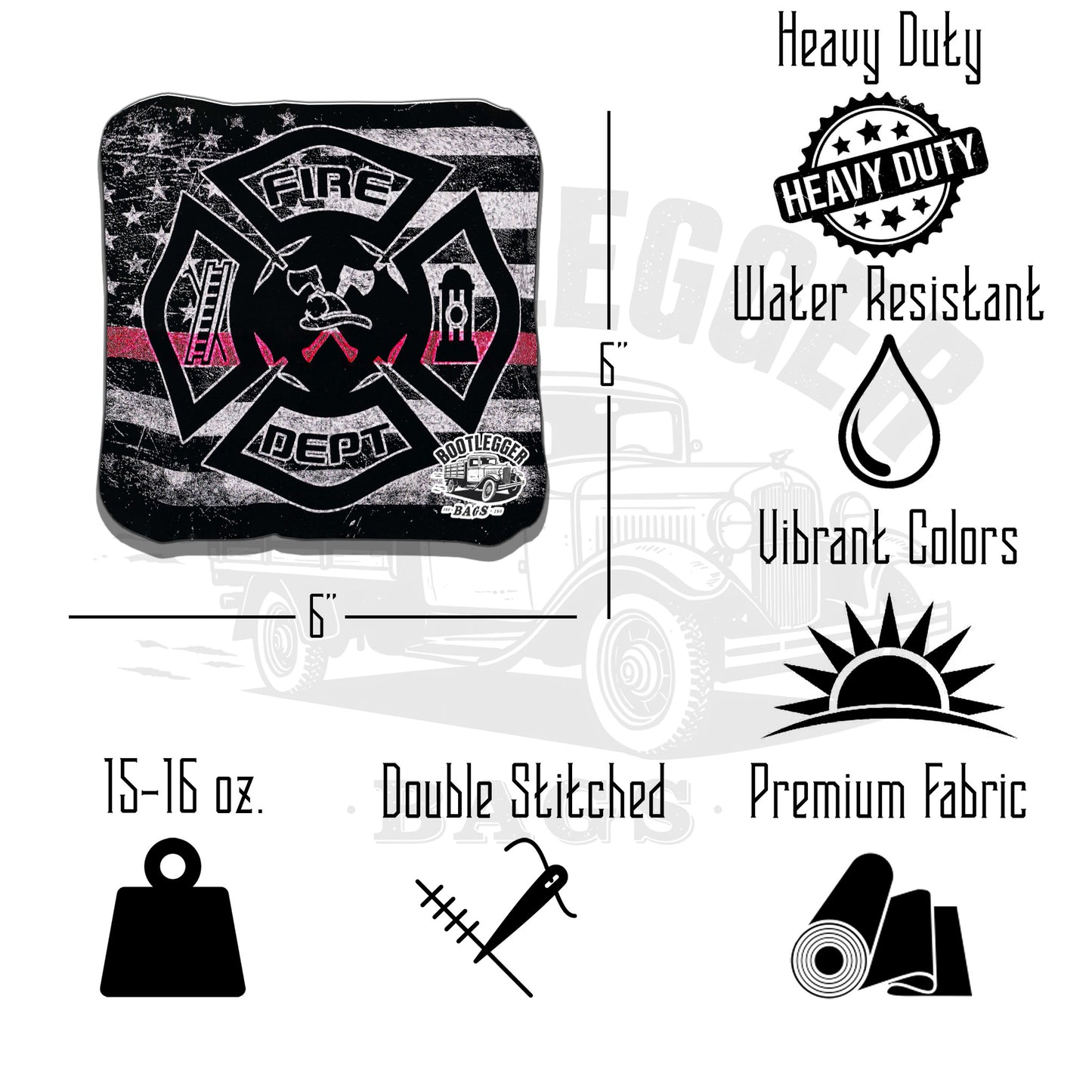 Thin Red Line Flag Cornhole Bags