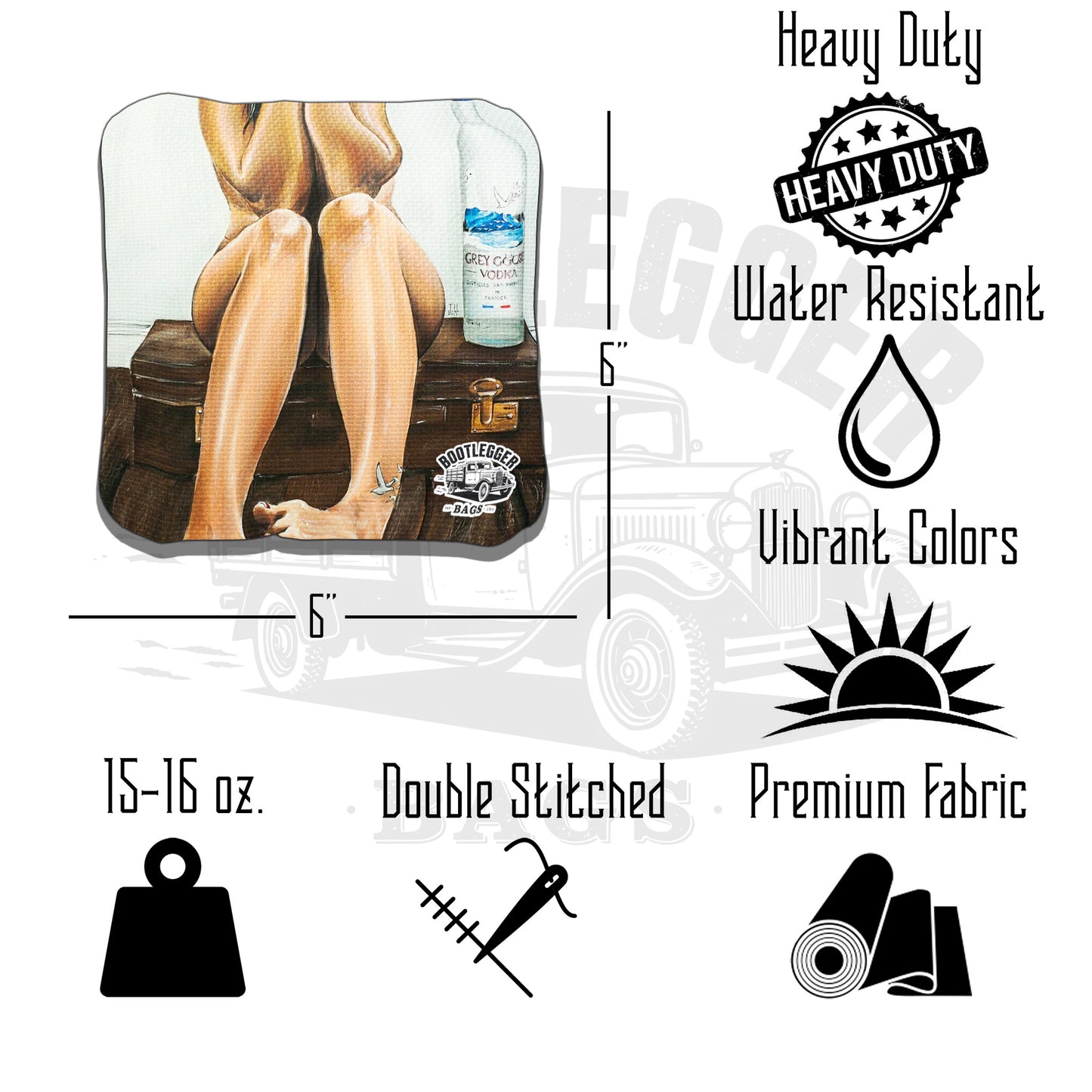 Grey Goose Fan Art Cornhole Bags