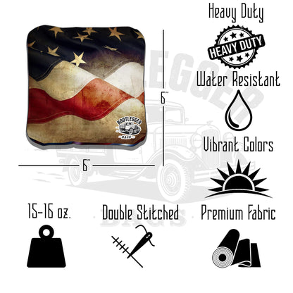 RWB American Flag Cornhole Bags