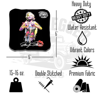 Marilyn Monroe Fan Art Cornhole Bags