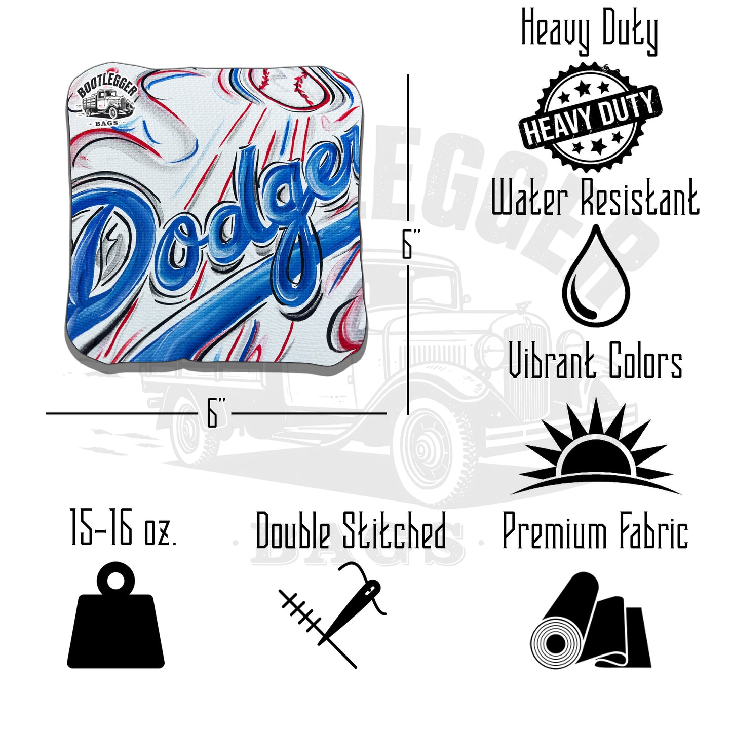 LA Dodgers Fan Art Cornhole Bags