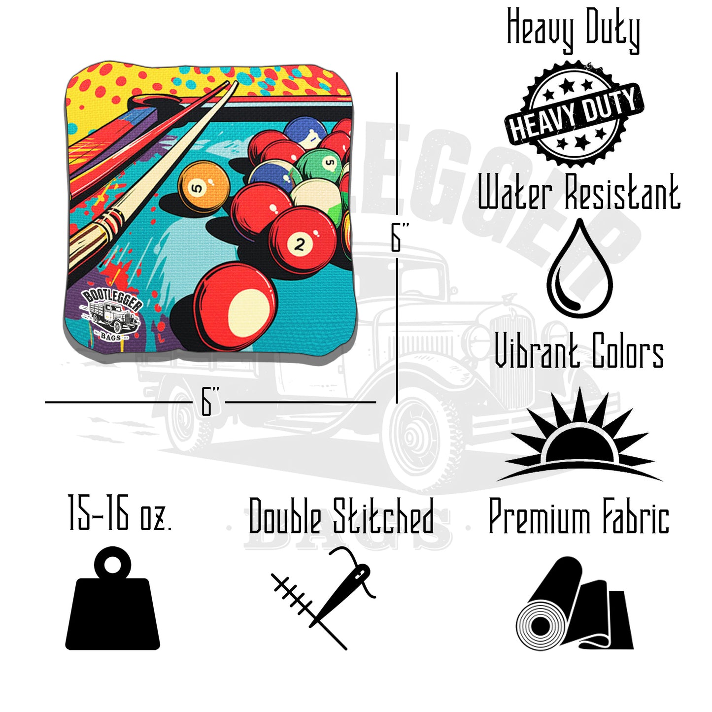 Billards Cornhole Bags