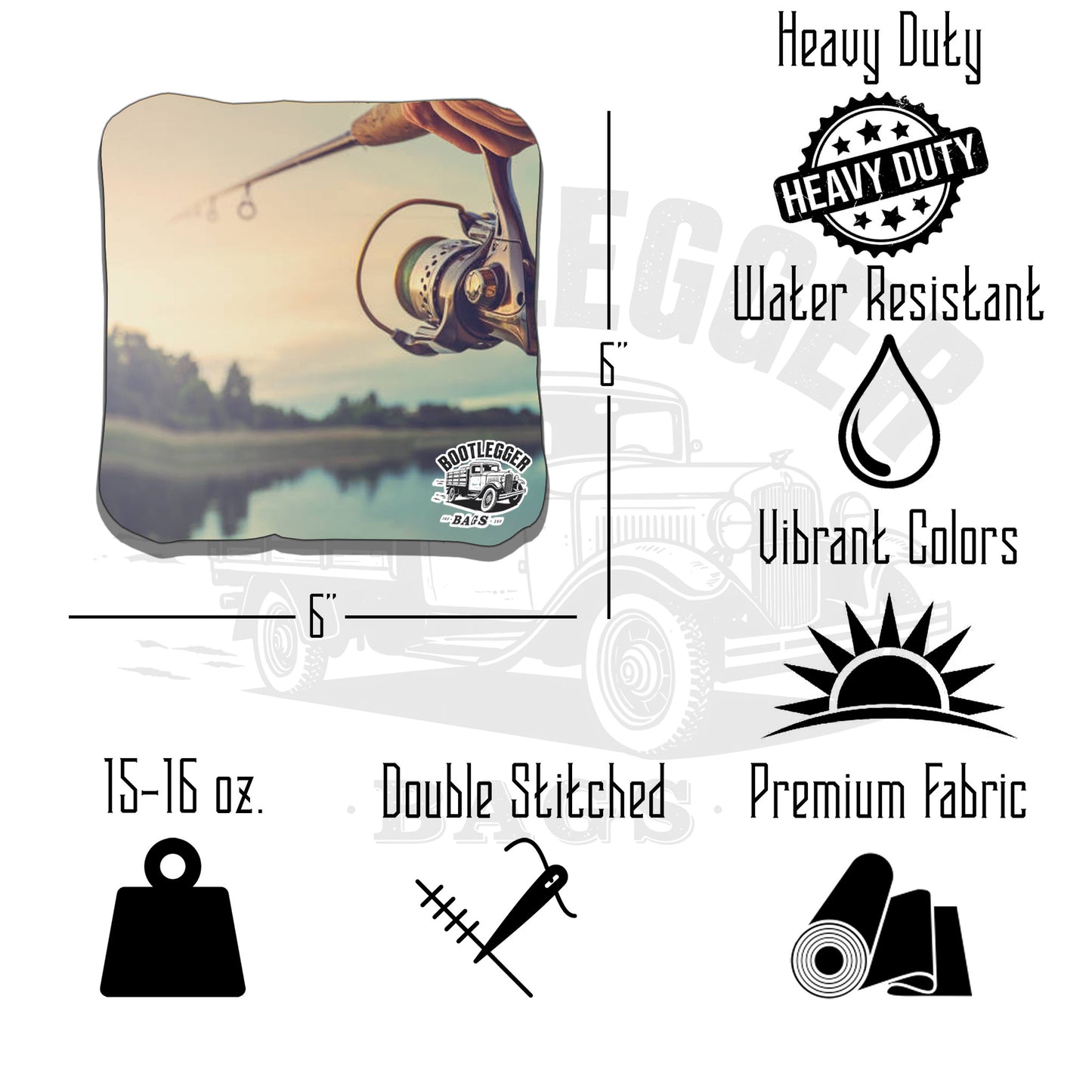 Fishing Pole Cornhole Bags