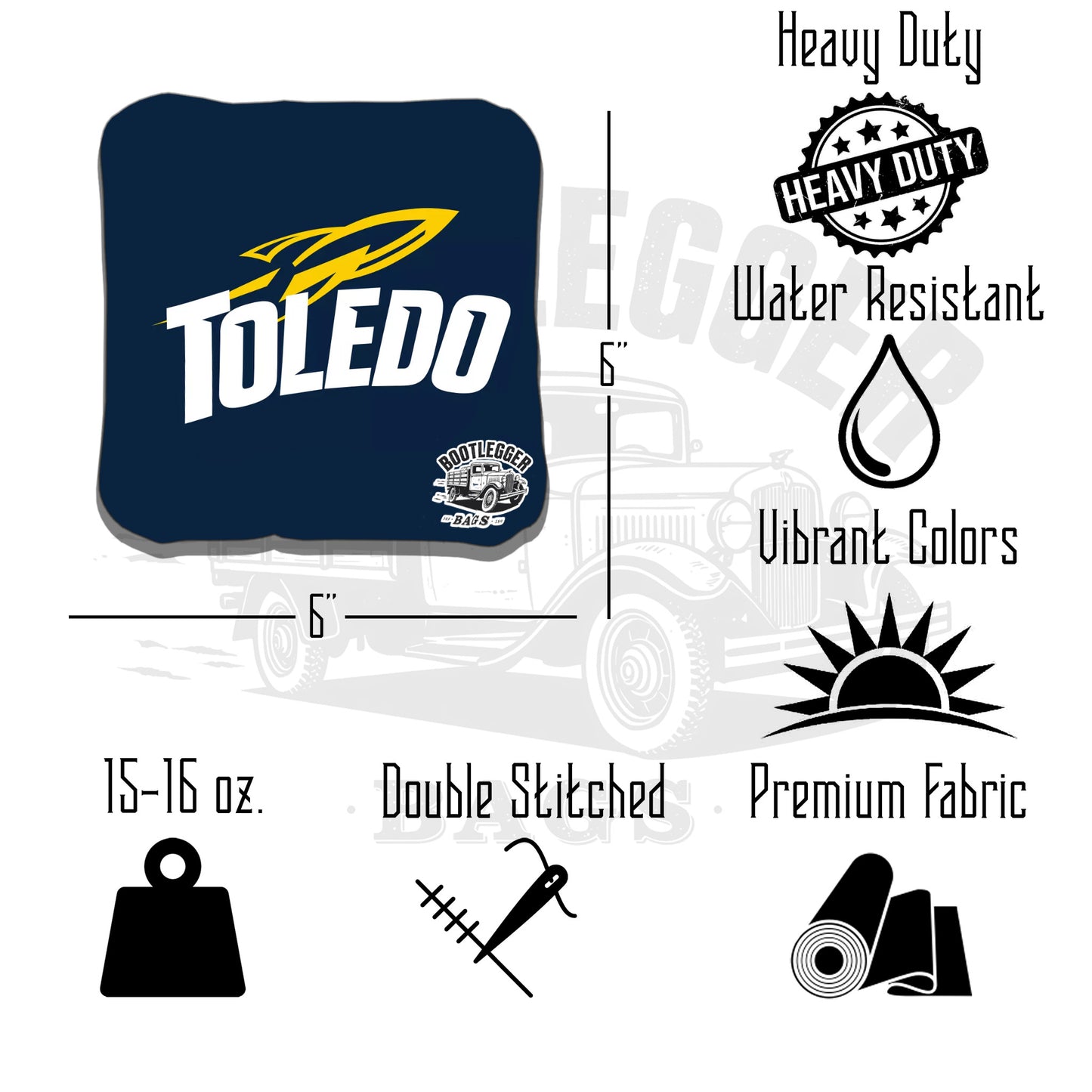 Toledo Rockets Cornhole Bags