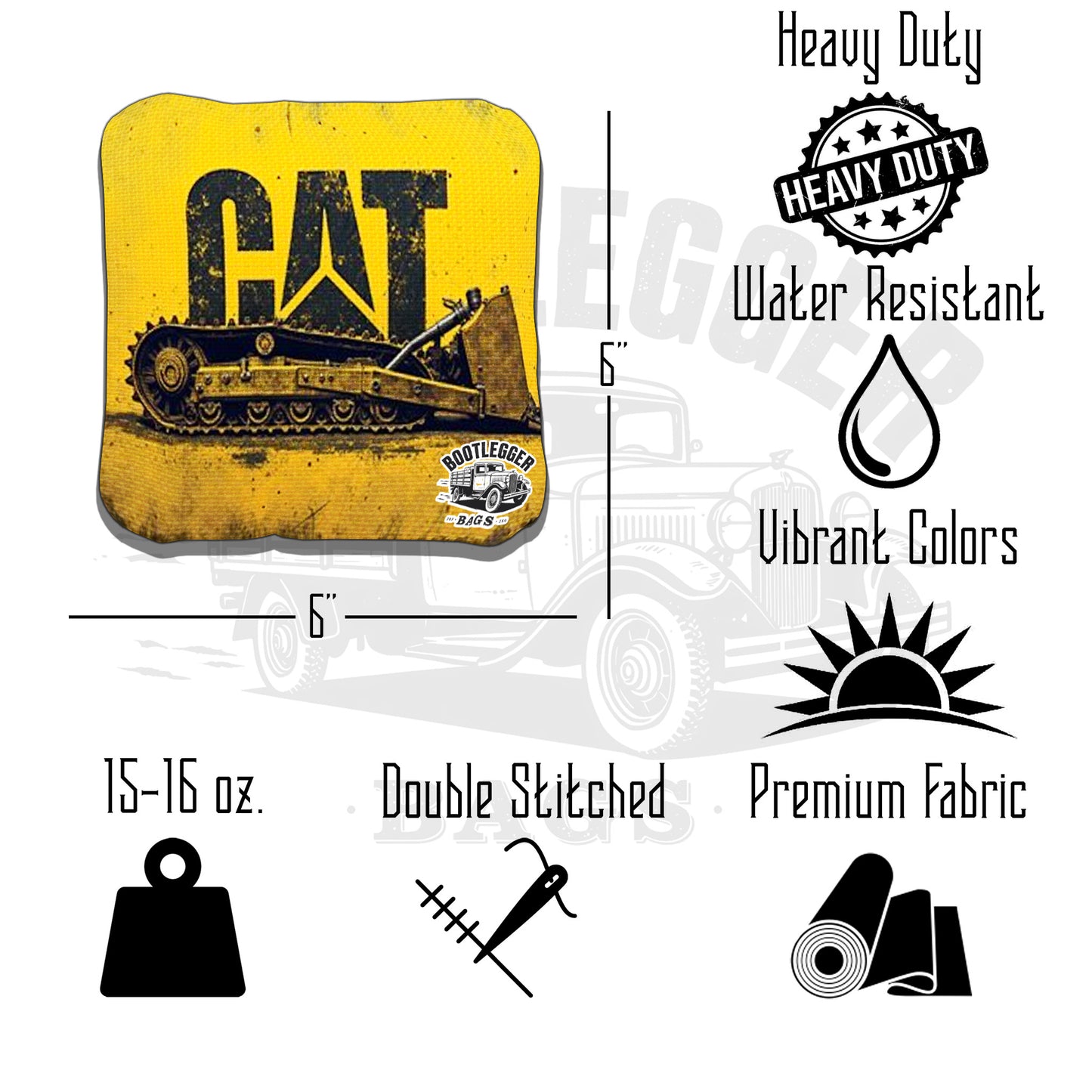 CAT Equipment Logo Cornhole Bags