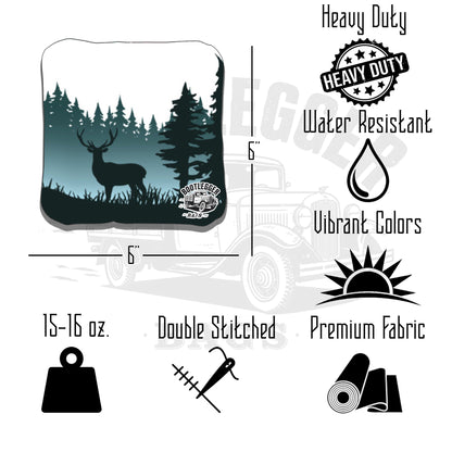 Buck Sillouette Hunting Cornhole Bags