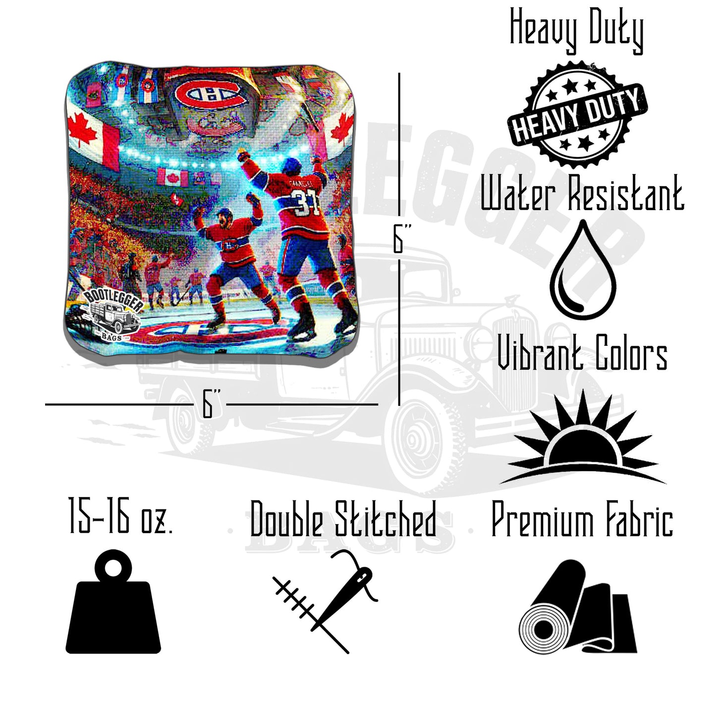 Montreal Canadiens Fan Art Cornhole Bags