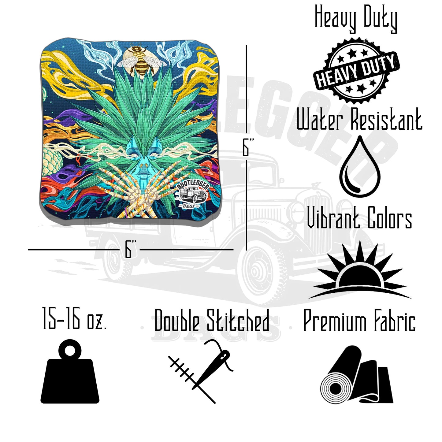 Patron Tequila Fan Art Cornhole Bags