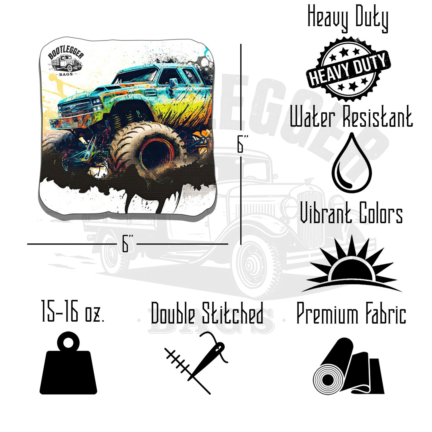 Monster Truck Cornhole Bags