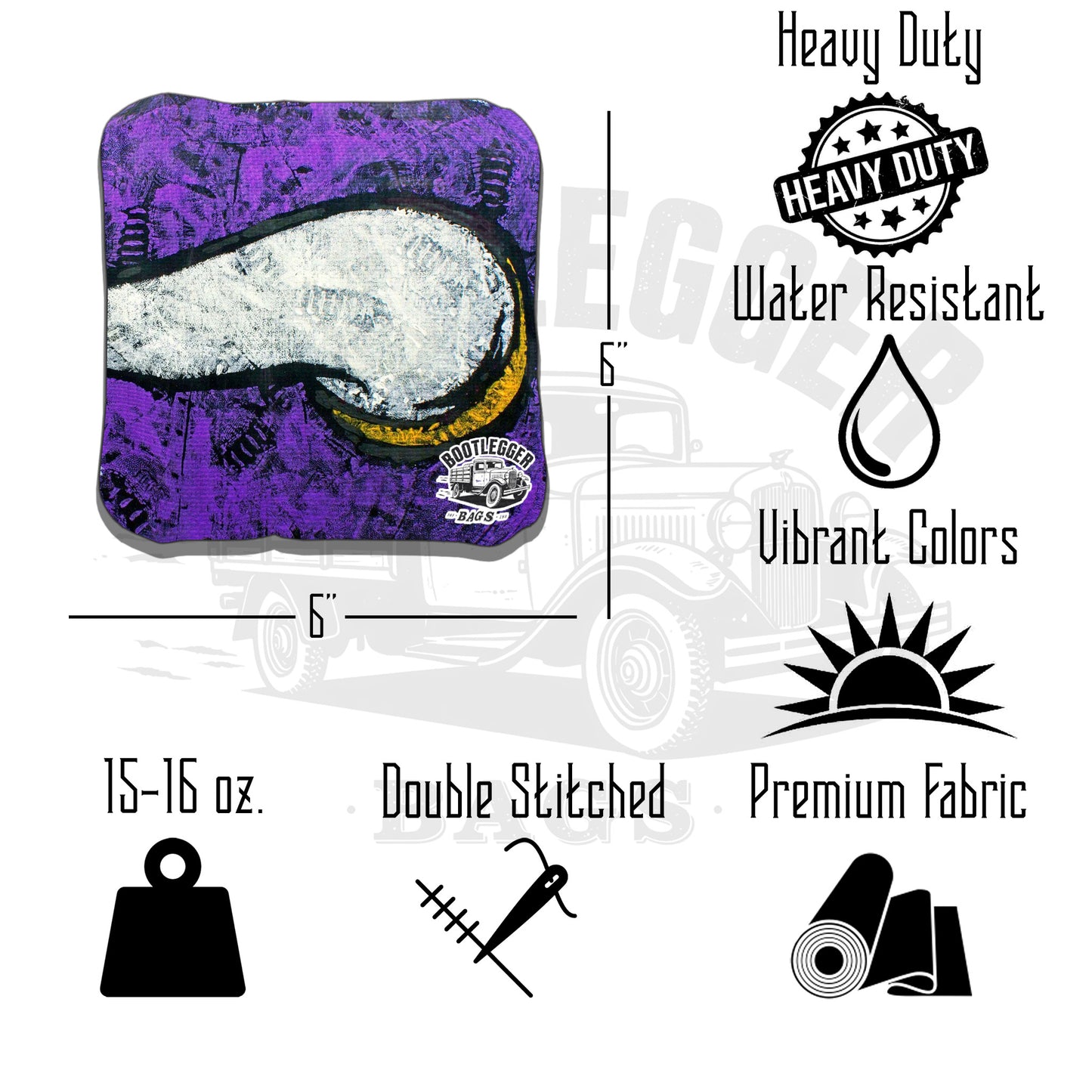 Minnesota Vikings Fan Art Cornhole Bags