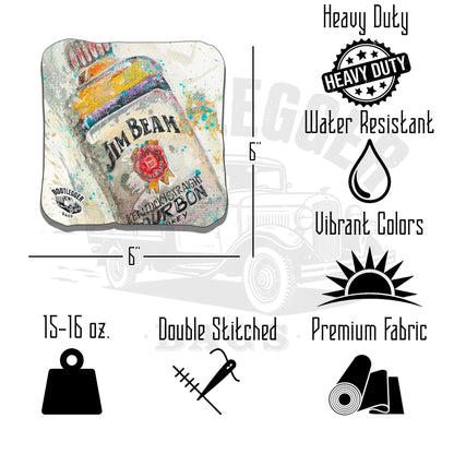 Jim Beam Fan Art Cornhole Bags