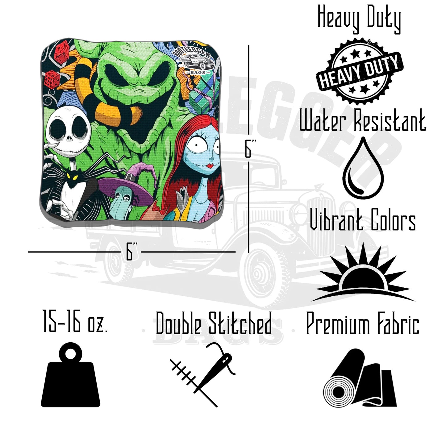 Nightmare Before Christmas Fan Art Cornhole Bags