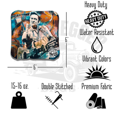 Johnny Cash Fan Art Cornhole Bags