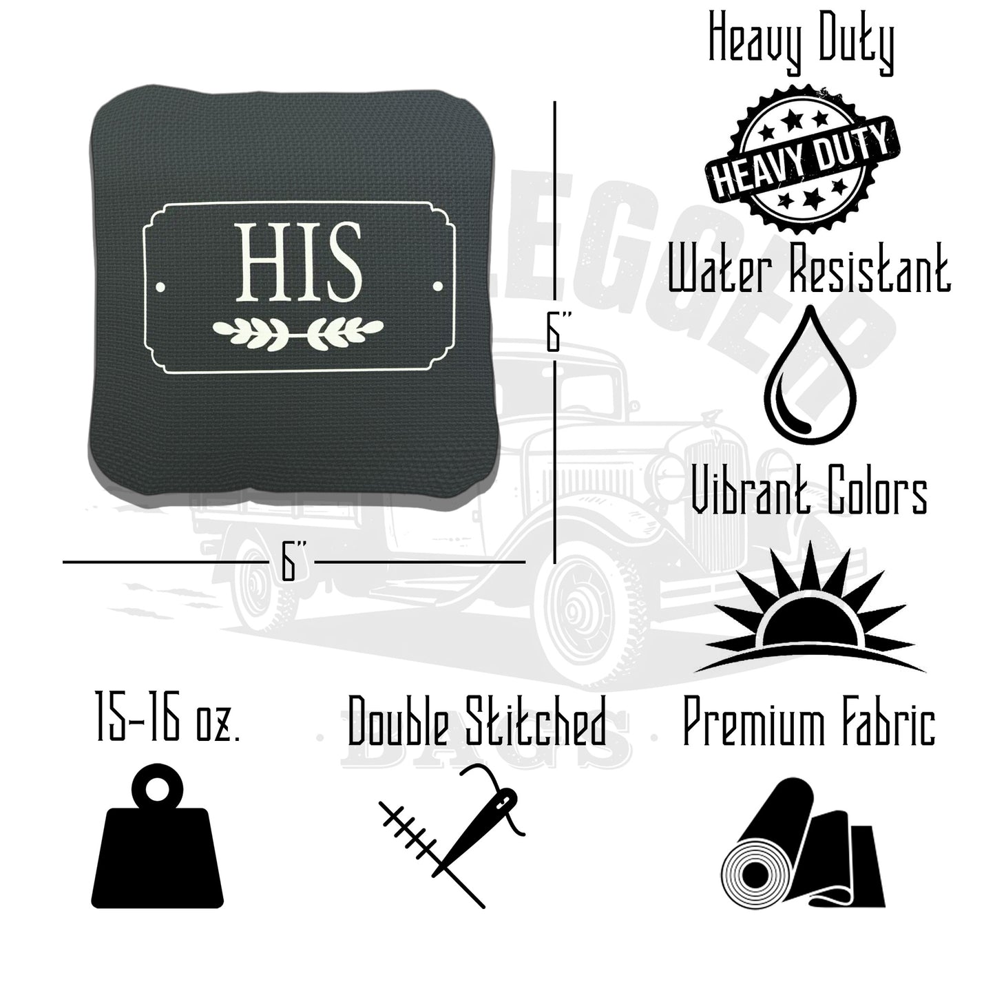 His and Hers Wedding Cornhole Bags