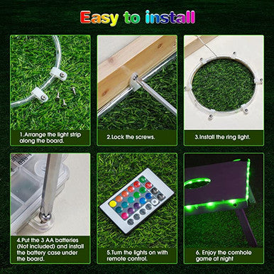 Color Changeable Full LED Cornhole light kit